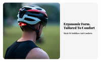 Hard Shell Cycling Helmet Breathable Vents Helmet with Tail Light Impact Resistant Head Protection Lightweight for Adults