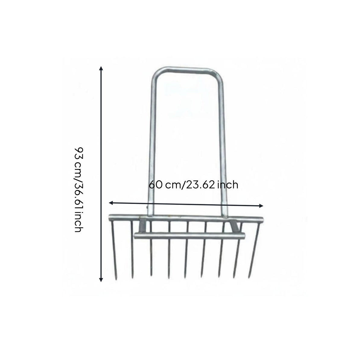Garlic Digger Labor-Saving Manganese Steel Digging Fork Long Handle Potato Digging Fork for Vegetable Plot, Garden