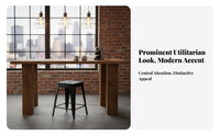 Industrial Aesthetic Backless Metal Stool Built-in Footrest Upholstered High Stool Multiple Colors Available Bar Chair Armless Design for Homeowners, Business Owners, Interior Designers, Restaurant, Cafe, Kitchen, Office Lounge