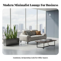 Minimalist Design 3-Piece Sofa and Table Group Professional Aesthetic Multi-Person Lobby Couch long-lasting Upholstery Reception Seating Plush Cushioning for Corporate Buyers, Business Owners, Office Managers, Waiting Room
