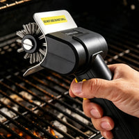 Cordless Electric Grill Brush with Replacement Heads Long-Lasting Electric Grill Brush Heat-Resistant Stainless Steel for Backyard Grilling