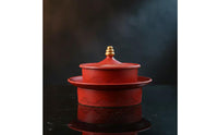 Stacked Ceramic Fruit Plate Glazed Lidded Fruit Plate Ridged