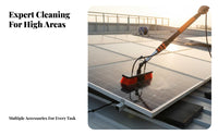 Photovoltaic Panel Cleaning Tool Scratch Filament S Photovoltaic Panel Cleaning Brush Adjustable Angle Head Water-Fed Pole Brush for Homeowners