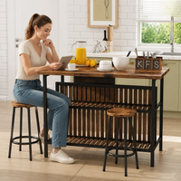 kitchen island with stools