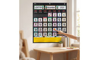 Interactive Classroom Calendar Chart Reusable Calendar Chart with Pocket Sturdy Convenient for Homeschoolers, Homeschool