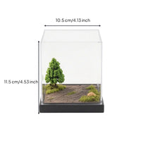 Display Diorama Base with Acrylic Display Case Dustproof Miniature Scene Base Compact for Hobbyists