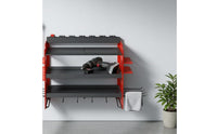 Powder-Coated Power Strip Tool Rack Perforated Panels Wall-Mounted Tool Rack Metal Frame Heavy Duty