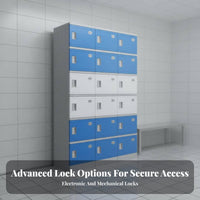 Waterproof Plastic Locker Long-Lasting ABS Storage Cabinet Large Capacity Colorful Changing Room Cabinet Easy Assembly for Employees, Students, Gym, Swimming Pool, Bathroom, Spa