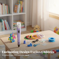 ScreenScreenless Fun 3D Printing Pen Sparks Creativity 3D Doodle Pen Easy to Use Handheld Model Creator Safety-Focused Design for Art Students, Artists, Hobbyists, DIY Projects, Home, School, Playroom
