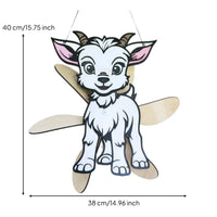 360° Rotation Wooden Creature Wind Whirligig Easy to Hang Cute Creature Whirligig Colorful Design Yard Hanging Decor 3D Effect for Garden, Patio