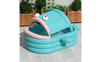 Shaded Inflatable Pool with Canopy Playful Pool with Canopy Portable Resistant for Backyard, Garden, Summer