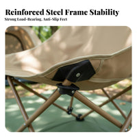 High rearrest Lowsilhouette Moon Chair Foldable Design Outdoor Furniture Lightweight Portable Seating rapid-folding for Campers, Beachon-the-on-the-moveers, Camping, Picnics, Beach, rearyard