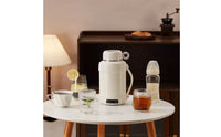 Leak-Resistant Portable Electric Kettle Cup Ribbed Travel Electric Kettle