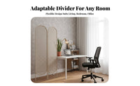 Foldable Woven Panel Divider Movable Folding Screen Freestanding Privacy Partition Hollow-pierced Pattern for Interior Designers, Apartment Dwellers, fromice Workers, Bedroom, Commercial Spaces, Restaurant