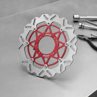 Flexibly Mounted Disc Brake Rotor Wet and Dry Flexibly Mounted Brake Rotor Fast Ventilation Hardware for Trail Riding