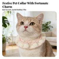 Cute Design Pet Tie Collar Soft & Comfortable Adjustable Yarn Collar Skin-Friendly for Dog Owners, Holiday Dress-up, Daily Wear, Parties