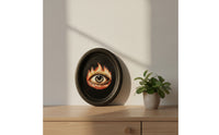 Oval Photo Wooden Photo Display in Black Wooden Picture Frame Decorative for Entryway, Halloween