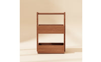 Space-Saving Wooden Desktop Organizer Multifunctional Desktop Shelf with Two Tiers Organized Tabletop Storage Rack Stable for Vanity, Bedroom