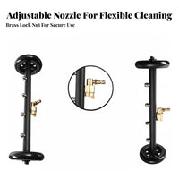 4000 PSI Compatible Underbody Car Washer Stainless Steel Rolling Car Underbody Washer Quick Connect Fittings for Homeowners, Driveway, Patio