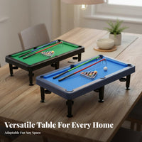Family Fun Mini Pool Table Parent-Child Interaction Small Billiard Table Space-Saving Kids Billiard Set Safe Round Corners for Children, Parents, Indoor, Playroom, Living Room, Game Night
