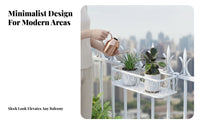 Hanging Design over-the Planter Holder Space-Saving ing Shelf Single Tier Garden Accessory Rust-Resistant for Gardeners, Apartment Dwellers, Homeowners, Balcony, Patio, Porch, window sill ledge