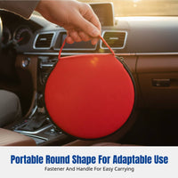 Car CD Case, Oxford Cloth CD Storage Bag, Large Capacity, Round Disc Holder, Portable for Car and Home