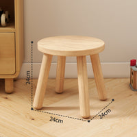 Wooden Stool Stable Low Stool Compact Footstool for Bedroom