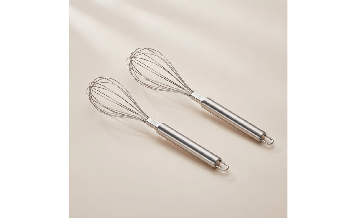 Food-Grade Stainless Steel Whisk Handheld Balloon Whisk Heavy-Duty Egg Beater Long-Lasting for Baking, Cooking Prep