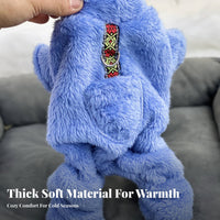 Warm Small Dog Fleece Onesie Thickened Four-Legged Pet Pajamas Full Body Coverage for Teacup Breeds, Young Dogs, Cold Weather, Indoor