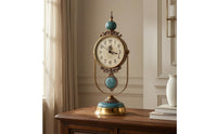 Vintage Mantel Clock Scrollwork Decorative Tabletop Clock Easy to Read Home Decor for Desktop