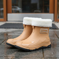 Long-Lasting Short Rain Boots Stylish Short Rubber Rain Shoes Comfortable Waterproof Booties Easy to Clean for Men, Women, Gardening, Walking, Commuting