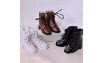 BJD Lace-up Boots PU Material High-Top Doll Shoes Sturdy 1/4 Scale Doll Boots