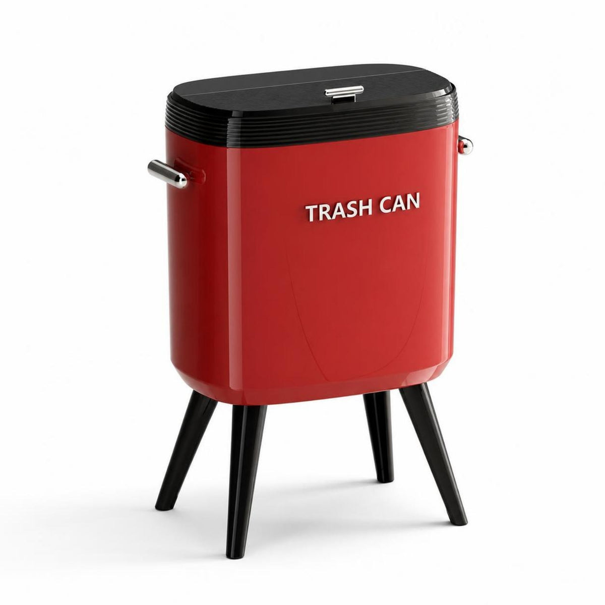 Slim Trash Can with Legs Modern Trash Can with Raised Legs Space-Saving Elevated Waste Bin Sturdy for Bathroom