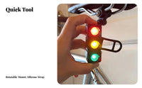 High Brightness Rechargeable Cycle Rear Light Water Resistant LED Bike Warning Light Easy to Install for Cyclists, Night Riding, Commuting