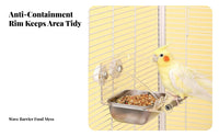 Birds Feeder Birds Food and Water Bowl Easy to Clean Dispenser for Cockatiels