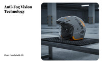 Open Face 3C Certified Helmet All Season Head Protection for Men, Motorcyclists, Commuting, Daily Commute, Outdoor