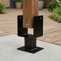 4 Pieces C-Shaped Post Support Bracket Metal Fence Post Bracket High-Sturdy uShaped for Home Improvers, Railing