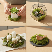 Artificial Moss Decor for Terrariums, Miniature Landscapes and Model Scenes