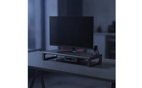 Space-Saving Monitor Stand with Drawer Stable Metal Monitor Riser Heavy-Duty Furniture Anti-Slip for Office Workers