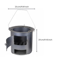 Sturdy Wood Combusting Heater Compact Camping Wood Heater Easy to Set up Outdoor Cooking Gear for Backyard