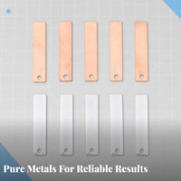 10 Pieces Copper-Colored Electrode Strip Hole-Punched Flat Electrode Strip