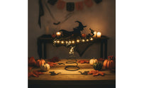 Spooky Witch Tree Topper Silhouette Witch Tree Topper with Spring Base Substitute Decoration Seasonal for Mantel Displays