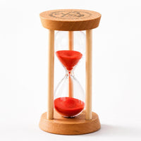 Wooden Hourglass Natural Wood Sandglass Tabletop for Desk, Tooth Brushing, Kids