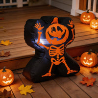 Halloween Skeleton Inflatable with Printed Bones Self-Supporting Skeleton Inflatable Compact Outdoor for Yard, Courtyard