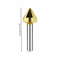 90 Degree Countersink Boring Tool Metal-Coated Deburring Chamfer Cutter Wear-Resistant Single Flute Countersink Bit for Machinists, Woodworkers