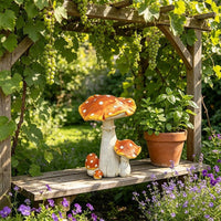 Cartoon Decorative Mushroom Garden Ornament for Lawn and Yard