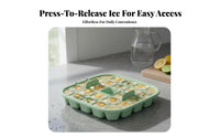 Portable Ice Storage Box Safe Frozen Cube Tray with Bin Space Saving Sealed Lid for Party Hosts, Parties