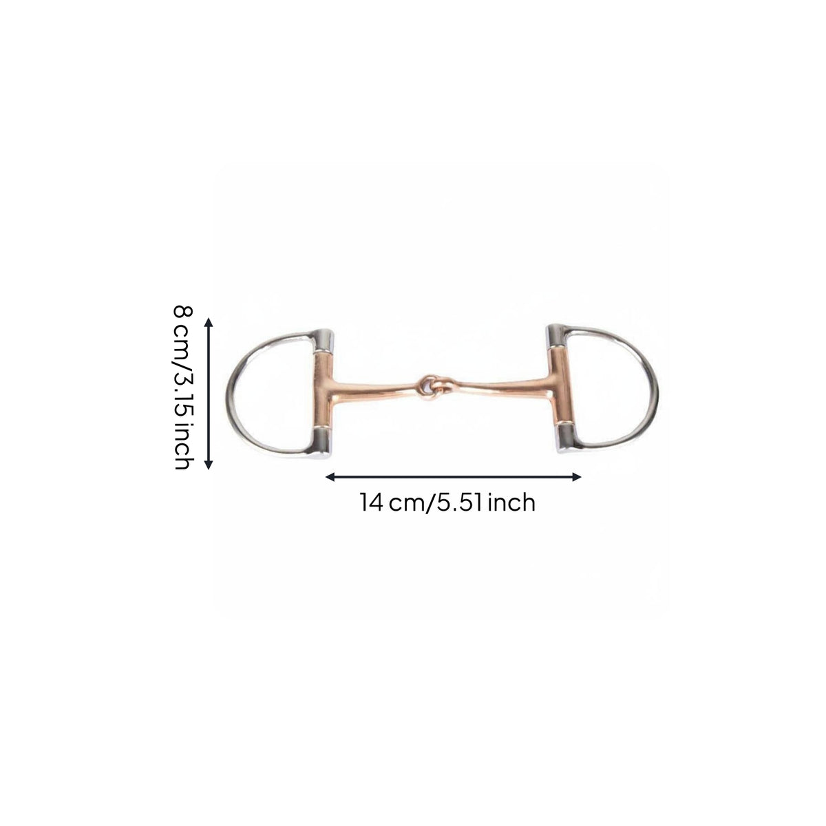 Violet Copper D-Shaped Horse Bit Stainless Steel Training Bit Long-Lasting Equestrian Gear Comfortable Mouthpiece
