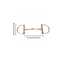 Violet Copper D-Shaped Horse Bit Stainless Steel Training Bit Long-Lasting Equestrian Gear Comfortable Mouthpiece