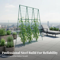 A-Shaped Support Cucumber Trellis Heavy Duty Cucumber Trellis Kit Sturdy Vegetable Climbing Rack for Home Growers, Gardeners, Backyard, Greenhouse